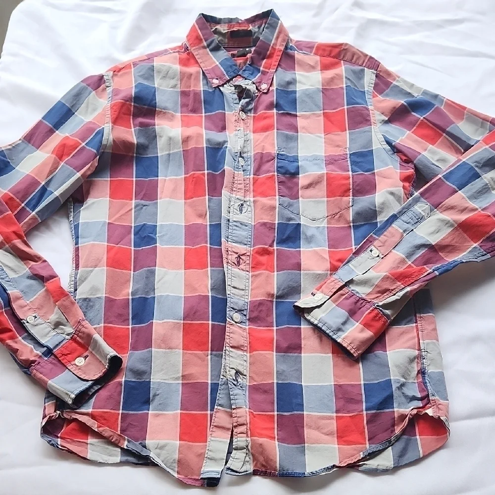 J Crew Men's Multicolor Checkered Shirt